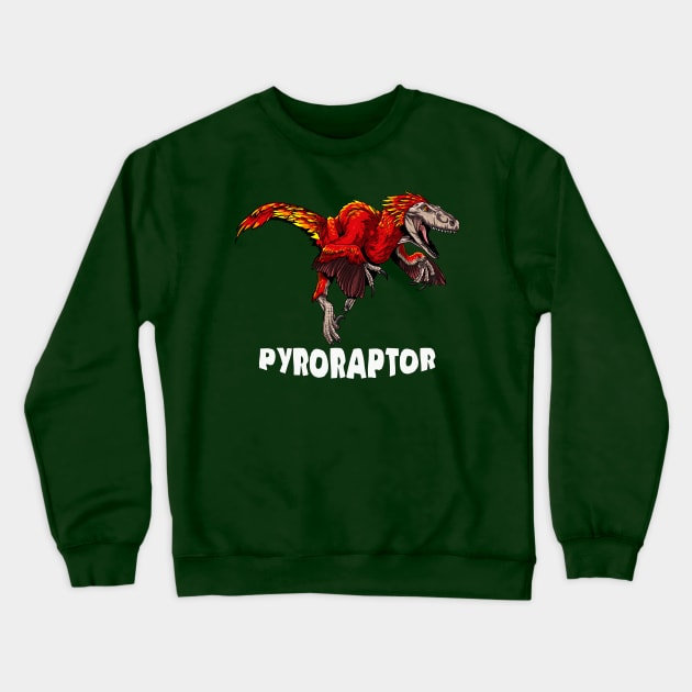 Pyroraptor Dinosaur Design Crewneck Sweatshirt by Terra Fossil Merch